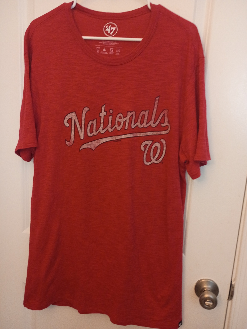 47 Washington Nationals Red Short Sleeve Crewneck Tee For Big & Tall